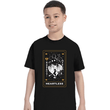 Load image into Gallery viewer, Secret_Shirts T-Shirts, Youth / XS / Black Heartless Tarot Card