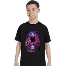 Load image into Gallery viewer, Shirts T-Shirts, Youth / XS / Black Glitch Captain America
