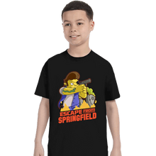 Load image into Gallery viewer, Daily_Deal_Shirts T-Shirts, Youth / XS / Black Escape From Springfield