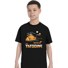 Load image into Gallery viewer, Shirts T-Shirts, Youth / XS / Black Vintage Visit Tatooine