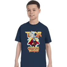 Load image into Gallery viewer, Daily_Deal_Shirts T-Shirts, Youth / XS / Navy Mighty Thor