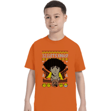 Load image into Gallery viewer, Shirts T-Shirts, Youth / XS / Orange Cowboy Xmas