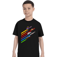 Load image into Gallery viewer, Daily_Deal_Shirts T-Shirts, Youth / XS / Black Racing Streaks