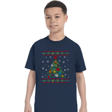 Load image into Gallery viewer, Shirts T-Shirts, Youth / XS / Navy Ugly RPG Christmas Shirt