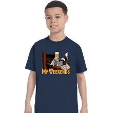 Load image into Gallery viewer, Daily_Deal_Shirts T-Shirts, Youth / XS / Navy My Weekends