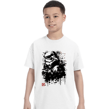 Load image into Gallery viewer, Daily_Deal_Shirts T-Shirts, Youth / XS / White Trooper In The Forest Sumi-e
