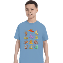 Load image into Gallery viewer, Shirts T-Shirts, Youth / XS / Powder Blue Diapers & Dragons