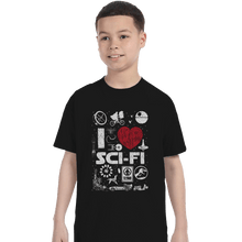 Load image into Gallery viewer, Shirts T-Shirts, Youth / XL / Black I Love Sci-Fi