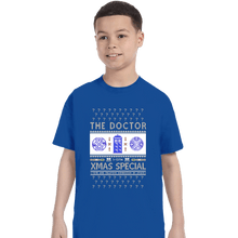 Load image into Gallery viewer, Shirts T-Shirts, Youth / XS / Royal Blue Doctor Ugly Sweater