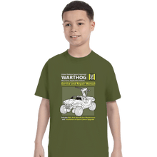 Load image into Gallery viewer, Daily_Deal_Shirts T-Shirts, Youth / XS / Military Green Warthog Manual