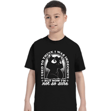 Load image into Gallery viewer, Shirts T-Shirts, Youth / XS / Black Indecisive Cat