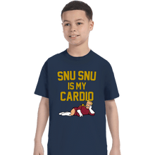 Load image into Gallery viewer, Shirts T-Shirts, Youth / XS / Navy Snu Snu Is My Cardio