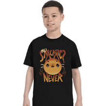 Load image into Gallery viewer, Shirts T-Shirts, Youth / XS / Black Sarcastic Cat