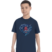 Load image into Gallery viewer, Shirts T-Shirts, Youth / XS / Navy Sea Heart

