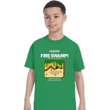 Load image into Gallery viewer, Last_Chance_Shirts T-Shirts, Youth / XS / Irish Green Retro Fire Swamp