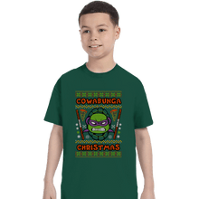 Load image into Gallery viewer, Shirts T-Shirts, Youth / XS / Forest Donatello Christmas