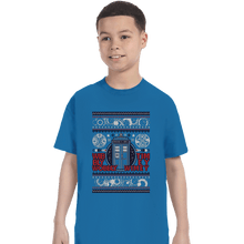 Load image into Gallery viewer, Shirts T-Shirts, Youth / XS / Sapphire Timey Wimey Christmas
