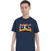 Load image into Gallery viewer, Daily_Deal_Shirts T-Shirts, Youth / XS / Navy Da Super Fans
