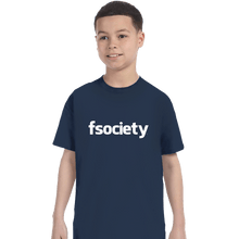 Load image into Gallery viewer, Shirts T-Shirts, Youth / XS / Navy fsociety