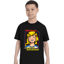 Load image into Gallery viewer, Secret_Shirts T-Shirts, Youth / XS / Black Love My Cats