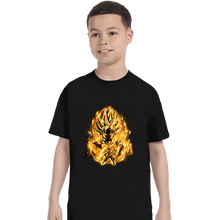 Load image into Gallery viewer, Shirts T-Shirts, Youth / XS / Black Golden Saiyan Rose