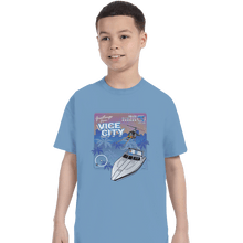 Load image into Gallery viewer, Shirts T-Shirts, Youth / XL / Powder Blue Greetings From Vice City