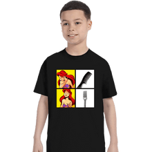 Load image into Gallery viewer, Shirts T-Shirts, Youth / XS / Black Mermaid Approves The Dinglehopper