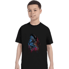 Load image into Gallery viewer, Secret_Shirts T-Shirts, Youth / XS / Black Alien Watercolor