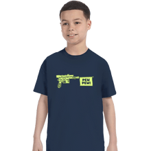Load image into Gallery viewer, Daily_Deal_Shirts T-Shirts, Youth / XS / Navy PEW PEW!