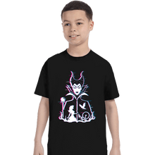 Load image into Gallery viewer, Daily_Deal_Shirts T-Shirts, Youth / XS / Black Glitched Maleficent