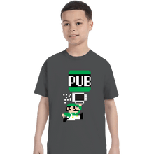 Load image into Gallery viewer, Shirts T-Shirts, Youth / XS / Charcoal To The Pub Luigi