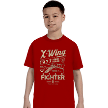 Load image into Gallery viewer, Daily_Deal_Shirts T-Shirts, Youth / XS / Red X-Wing Garage