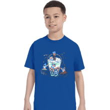 Load image into Gallery viewer, Secret_Shirts T-Shirts, Youth / XS / Royal Blue Boba Stitch