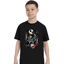 Load image into Gallery viewer, Daily_Deal_Shirts T-Shirts, Youth / XS / Black Jack & Sally Card
