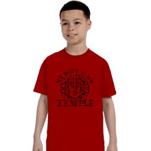 Load image into Gallery viewer, Shirts T-Shirts, Youth / XL / Red My Body Is A Hidden Temple
