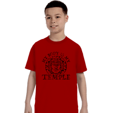 Load image into Gallery viewer, Shirts T-Shirts, Youth / XL / Red My Body Is A Hidden Temple