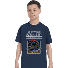 Load image into Gallery viewer, Secret_Shirts T-Shirts, Youth / XS / Navy Multiverses And Spiders