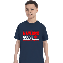 Load image into Gallery viewer, Shirts T-Shirts, Youth / XS / Navy Maverick And Goose