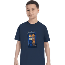 Load image into Gallery viewer, Daily_Deal_Shirts T-Shirts, Youth / XS / Navy Tardis Cats
