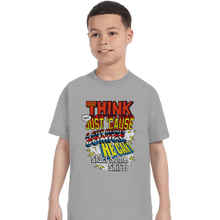 Load image into Gallery viewer, Daily_Deal_Shirts T-Shirts, Youth / XS / Sports Grey Just Cause A Guy Reads Comics