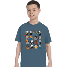 Load image into Gallery viewer, Secret_Shirts T-Shirts, Youth / XS / Indigo Blue Horror Kitties