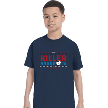 Load image into Gallery viewer, Shirts T-Shirts, Youth / XS / Navy Vote Killer Rabbit