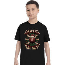 Load image into Gallery viewer, Shirts T-Shirts, Youth / XS / Black Lawful Naughty Christmas