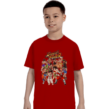 Load image into Gallery viewer, Shirts T-Shirts, Youth / XS / Red Street Fighter DBZ