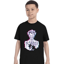 Load image into Gallery viewer, Secret_Shirts T-Shirts, Youth / XS / Black Glitched Joker
