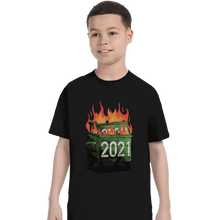 Load image into Gallery viewer, Shirts T-Shirts, Youth / XS / Black 2021 Double Dumpster Fire
