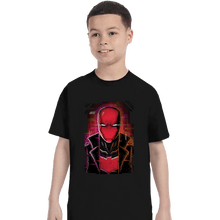 Load image into Gallery viewer, Daily_Deal_Shirts T-Shirts, Youth / XS / Black Glitch Red Hood