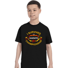 Load image into Gallery viewer, Daily_Deal_Shirts T-Shirts, Youth / XS / Black I Survived All Valley Karate