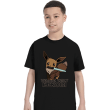 Load image into Gallery viewer, Secret_Shirts T-Shirts, Youth / XS / Black Eevee Wan Kenobi Secret Sale