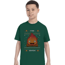 Load image into Gallery viewer, Secret_Shirts T-Shirts, Youth / XS / Forest Fire Demon Christmas